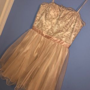 stunning adrianna papell dress light pink size 3/4